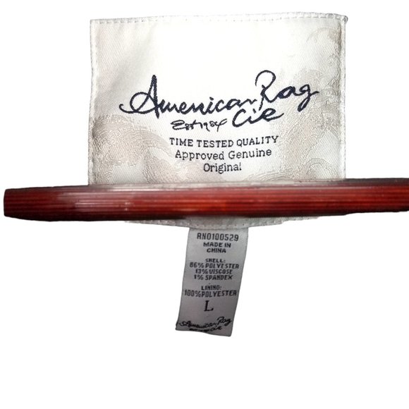 American Rag Long Charcoal Military Style Belted Flared Overcoat - Women… - Picture 11 of 11